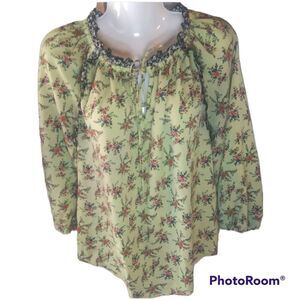 Dalia floral three quarter length sleeve blouse